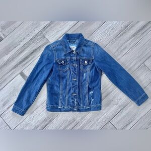 Abercrombie Kids Distressed Denim Jacket - size 13/14